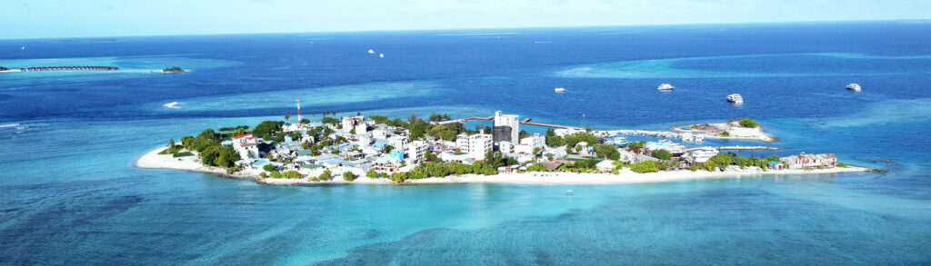 gulhi island aerial shot